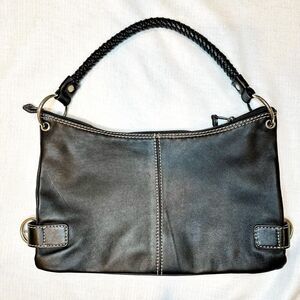 Boots 'N Bags Black Leather Hobo Purse